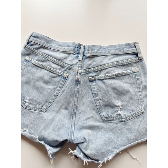 AGOLDE Parker Long Swapmeet High Rise Denim Cut Off Shorts, Size 30 - Picture 10 of 13